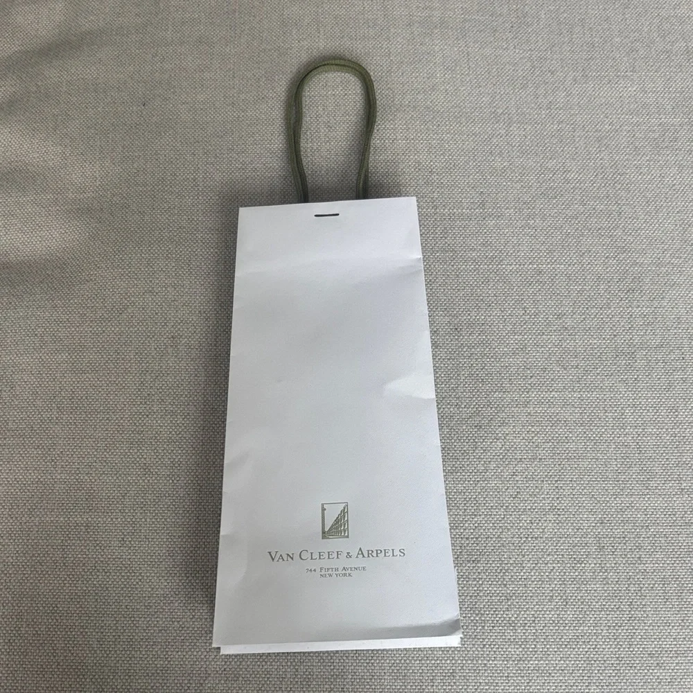 Van Cleef & Arpels White and Green Shopping Bag